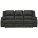 Latitude Run® Abdimajiid 88" Pillow Top Arm Reclining Sofa Faux Leather in Black | 40 H x 88 W x 40 D in | Wayfair 4E30DC4E4A614DA2BDDDD261EC607864