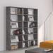 Wade Logan® Araeya Geometric Bookcase Wood in Gray/Black | 88 H x 71.65 W x 13 D in | Wayfair BRYS6588 34037883