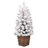 Vickerman 657607 - 3' x 18" Artificial Flocked Gifford Pine Unlit Christmas Tree Christmas Tree (G200830)