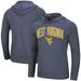 Men's Colosseum Heathered Navy West Virginia Mountaineers Big & Tall Wingman Raglan Hoodie T-Shirt