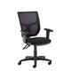 DAMS Sundry Altino 2 lever high mesh back operators chair with adjustable arms - Black