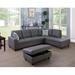 Gray/Brown Reclining Sectional - Latitude Run® Wellington 104" Wide Faux Leather Corner Sectional w/ Ottoman Faux Leather | Wayfair