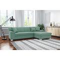 DOMO. Collection Capri Ecksofa | Eckcouch in L-Form, Polsterecke Sofa Garnitur, mint grün, 239x152x75 cm