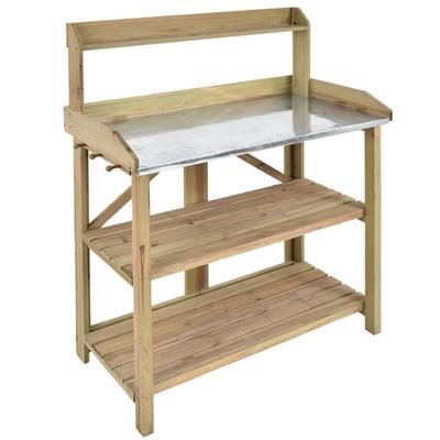 Costway Garden Wooden Plant Bench Work Station