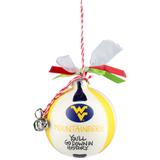 West Virginia Mountaineers Ceramic Team Ball Ornament