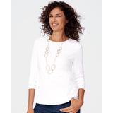 Blair Women's Essential Knit Long Sleeve Tee - White - L - Misses