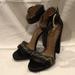 Nine West Shoes | Chunky Heels | Color: Black/Gold | Size: 5