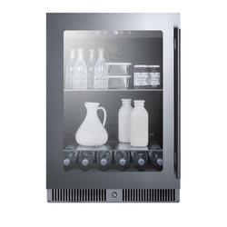 Summit Appliance 138 Can Convertible Beverage Refrigerator Glass | 34 H x 23.38 W x 22.75 D in | Wayfair CL24BVLHD