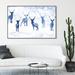 Art Remedy Animals Looking at Me Blue Deer & Zoo - Graphic Art Print Canvas in White/Brown | 36 H x 54 W x 1.5 D in | Wayfair 35809_54x36_CANV_BFL