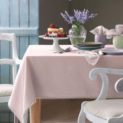 French Perle Solid Color Tablecloth, 60 x 102, Wisteria