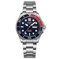 Rotary Super 7 Scuba 'Pepsi' Automatic Navy Blue Dial Silver Stainless Steel Bracelet Men’s Watch S7S004B