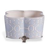 Port 68 Scalamandre Ming Fretwork Quatrefoil Pot Planter Ceramic/Metal | 8 H x 14 W x 14 D in | Wayfair ACBS-391-01