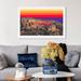 Art Remedy Nature & Landscape Los Angeles Retro Hollywood Hills Mountains - Graphic Art Print Canvas in Brown/Red | 20 H x 30 W x 1.5 D in | Wayfair