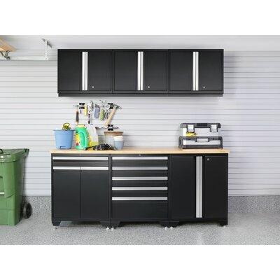 NewAge Products Pro Series Garage Storage Cabinet Set in Black | 84.75 H x 128 W x 24 D in | Wayfair 64081