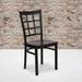 Lark Manor™ Prompton Window Back Metal Restaurant Chair Plastic/Acrylic/Metal in Black | 36.5 H x 16.5 W x 16.5 D in | Wayfair