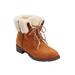 Extra Wide Width Women's The Leighton Weather Boot by Comfortview in Cognac (Size 9 1/2 WW)