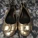 Burberry Shoes | Burberry Gold Leatherslingback Ballet Flats 39 1/2 | Color: Gold | Size: 9