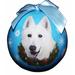 E&S Imports German Shepherd Ball Ornament Plastic in Blue/White | 3 H x 3 W x 3 D in | Wayfair CBO-75w