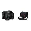 Panasonic LUMIX G DMC-G70KAEGK Systemkamera (16 Megapixel, OLED-Sucher, 7,5 cm OLED Touchscreen) mit Objektiv H-FS14042E schwarz & LUMIX DMW-PGH68XEK Systemtasche, schwarz