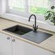 Pyramis BeBa_26211 Madison Carbon 1B Inset Granite Composite Kitchen Sink 1000 x 500