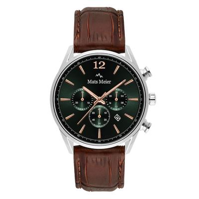 Mats Meier - Herren uhr Mats Meier Grand Cornier silber farbend - edelstahl und leder Herrenuhren 1 ct (95.99 € / 1 ct) Image