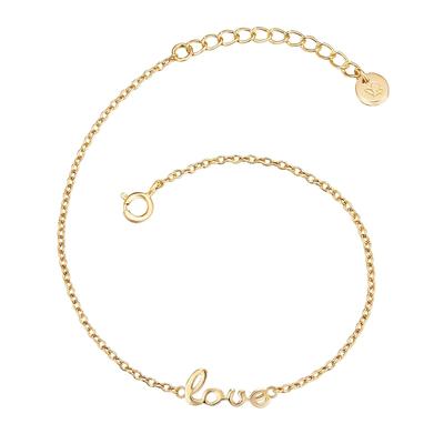 Glanzstücke München - Armband love Sterling Silber in Gelbgold Armbänder & Armreife 1 ct Damen