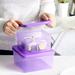 Casa Origin Meal Prep Square 2 Container Food Storage Set Plastic in Indigo | 3.5 H x 6.8 W x 6.8 D in | Wayfair fcsq-2pr