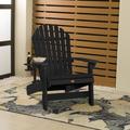 Dovecove Crotty Adirondack Chair Plastic/Resin in Black | 40 H x 33 W x 36 D in | Wayfair 9B1DBA6D2379430C8493E018FD209464