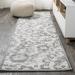 White 27 x 0.81 in Area Rug - Ophelia & Co. Isbell Floral Light Gray/Ivory Indoor/Outdoor Area Rug Polypropylene | 27 W x 0.81 D in | Wayfair