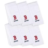 Infant White Boston Red Sox Personalized Burp Cloth 6-Pack