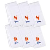 Infant White New York Mets Personalized Burp Cloth 6-Pack