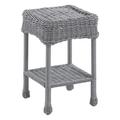 Lark Manor™ Arved Wicker Side Table Wicker/Rattan in Gray | 20 H x 12 D in | Outdoor Furniture | Wayfair 58ECE475640E46F1B7EBB88BD3C597D8