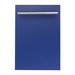 ZLINE 18 in. Compact Top Control Built-In Dishwasher w/ Stainless Steel Tub & Modern Style Handle in Blue | 32.5 H x 17.63 W x 23.1 D in | Wayfair