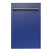 ZLINE 18 in. Compact Top Control Built-In Dishwasher w/ Stainless Steel Tub & Modern Style Handle in Blue | 32.5 H x 17.63 W x 23.1 D in | Wayfair