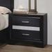 Everly Quinn Banbury 2 - Drawer Nightstand Wood in Black | 26 H x 26 W x 16.5 D in | Wayfair 858AA7934A6C4F749EA72EB05A88185C