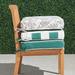 Double-Piped Outdoor Chair Cushion with Cording - Rain Gingko, Gingko/Natural, 23-1/2"W x 19"D - Frontgate