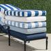 Double-piped Outdoor Chaise Cushion - Rain Resort Stripe Air Blue, 75"L x 23"W - Frontgate