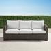 Small Palermo Sofa with Cushions in Bronze Finish - Resort Stripe Indigo - Frontgate