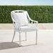 Avery Dining Arm Chair with Cushions in White Finish - Rain Gingko - Frontgate