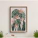 Bayou Breeze Crane-Like Flowers by Parvez Taj - Picture Frame Painting Print on Paper in Green/Pink | 18 H x 12 W x 1.5 D in | Wayfair
