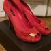 Louis Vuitton Shoes | Louis Vuitton Red Catania Open Toe Pump | Color: Red | Size: 10