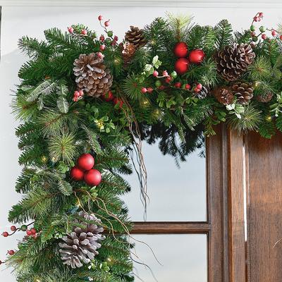 Christmas Hadley Holiday Cordless Garland - Grandin Road