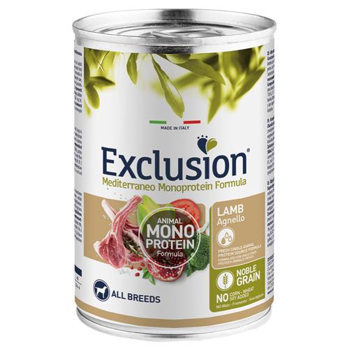 6 x 400 g Lamm Exclusion Mediterraneo Adult Hundenassfutter