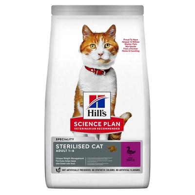 10 kg Hill's Science Plan Young Adult Sterilised mit Ente Trockenfutter Katze