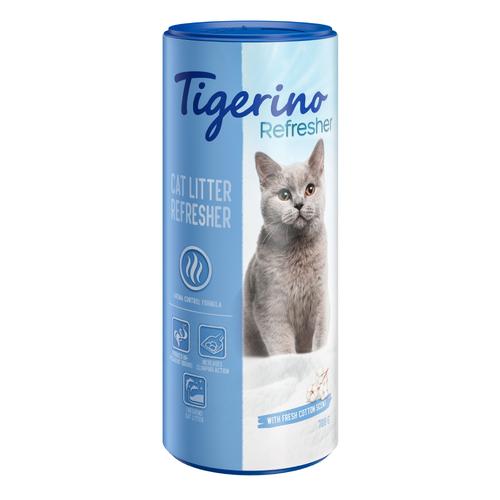 2x 700g Tigerino Refresher Naturton-Deodorant für Katzenstreu – 3 Duftvarianten Baumwollblütenduft