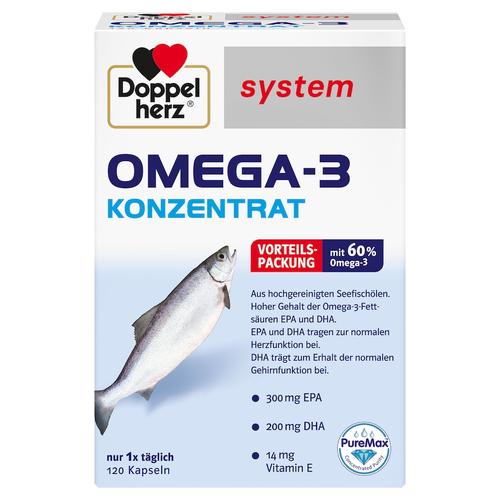 Doppelherz – Omega-3 Konzentrat system Kapseln Mineralstoffe
