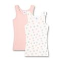 Sanetta Mädchen-Unterhemd (Doppelpack) Dots-Allover und Rosa | Hochwertiges und nachhaltiges Unterhemd für Mädchen aus Baumwolle. Inhalt: 2er Set Unterwäsche für Mädchen 116