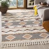 Gray 72 x 1 in Area Rug - Latitude Run® Bakerhill Hand-Knotted Wool/Cotton Ivory Area Rug Wool | 72 W x 1 D in | Wayfair
