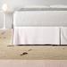 August Grove® Latisa 15" Bed Skirt Linen/Cotton in Indigo/Brown | 15 H x 54 W x 76 D in | Wayfair DBHC1379 25286832