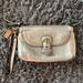 Coach Bags | Coach Metallic Whip Stitch Buckle Wristlet Clutch | Color: Silver | Size: 8x5x1.5